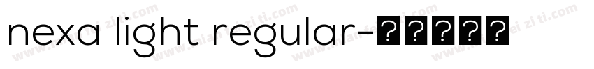 nexa light regular字体转换